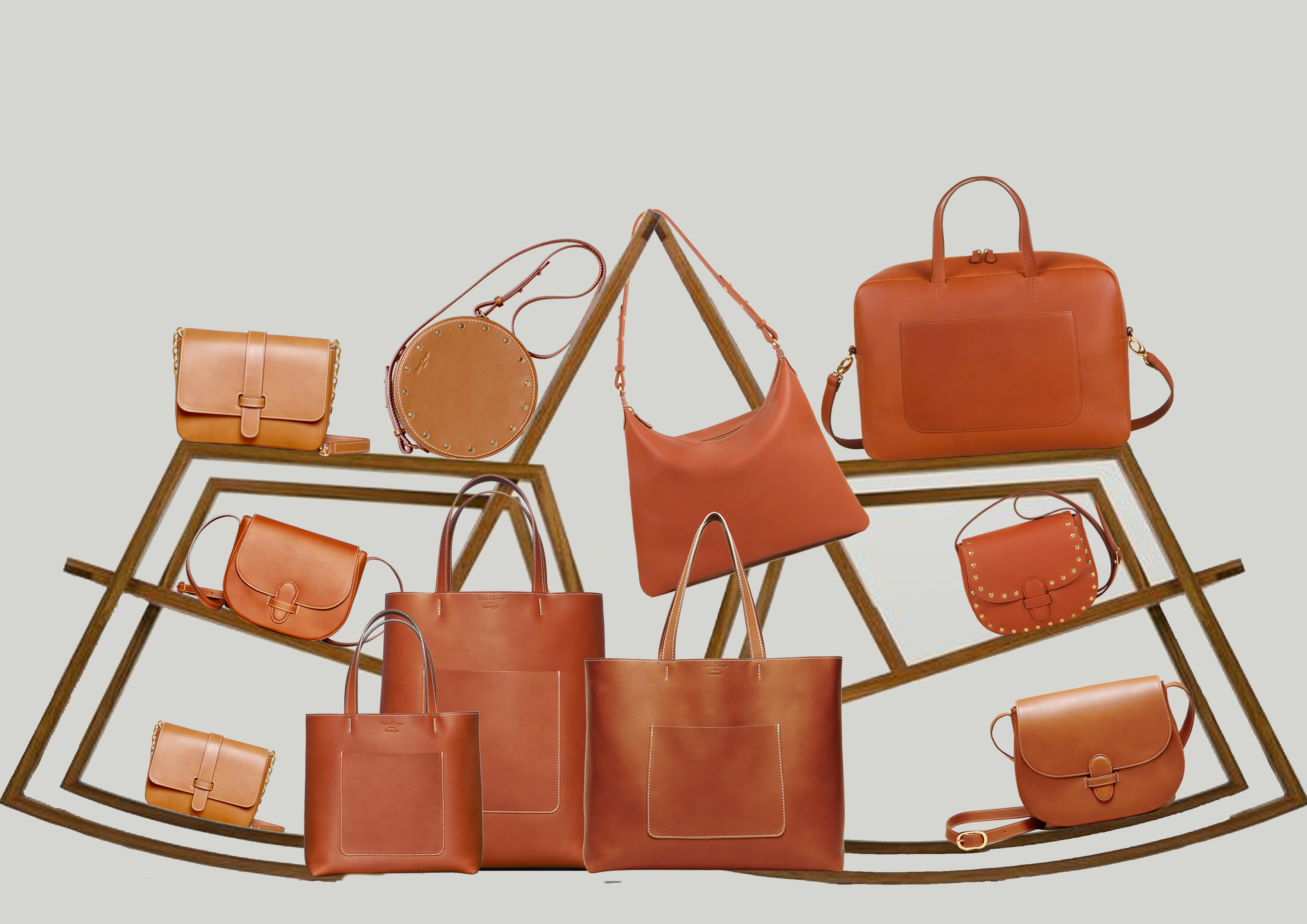 Ligne de sacs en cuir à tannage végétal olivia clergue